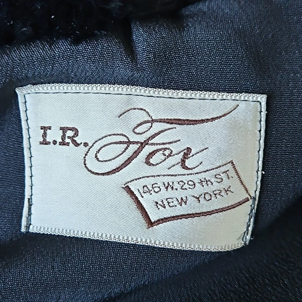 Vintage Sheared Fur Black Cape OS